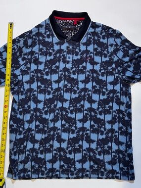 Ted Baker Golfed Palm Tree Print Polo Men's Size 6/Large
